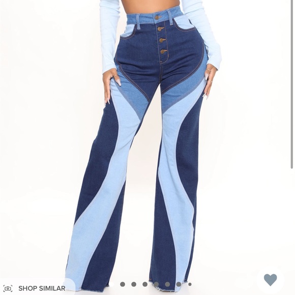 Fashion Nova Jeans Fashion Nova Patchwork Flare Jeans Poshmark